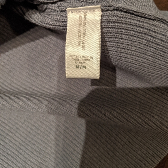 Baby Blue Side Tie Turtleneck - Picture 2 of 4